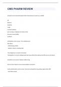 CMS PHARM REVIEW EXAM 2023 WITH 100&percnt; CORRECT ANSWERS