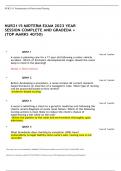 NUR2115 MIDTERM EXAM 2023 YEAR SESSION COMPLETE AND GRADEDA &plus; &lpar;TOP MARKS 40&sol;50&rpar;