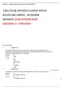  GBA 5212|LAWS5215 LATEST FINAL EXAM 2023 SRING –SUMMER SESSION GURANTEED PASS GRADED A+ UPDATED