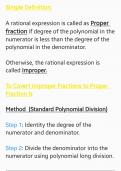 Proper and Improper Polynomial Fractions