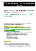 NR 509 APEA 3P Exam Group Final Exam 2023 (Due October) Guaranteed Pass  CITED AND REFERENCED WITH CLEAR DIAGRAMS