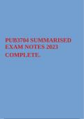 PUB3704 SUMMARISED EXAM NOTES 2023 COMPLETE.