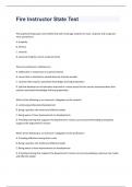 Fire Instructor State Test exam 2023 with 100&percnt; correct answers