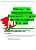 Primary Care Interprofessional Collaborative Practice 6th Edition Buttaro Test Bank All Chapters 