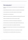 Fire Instructor I exam 2023 with 100&percnt; correct answers