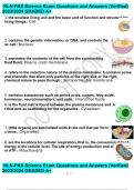 NLN-PAX Science Exam Questions and Answers &lpar;Verified&rpar; 2023&sol;2024 GRADED A&plus;