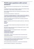 PCOA exam questions with correct answers&excl;&excl;