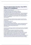 Hesi Fundamentals Practice Test WITH COMPLETE ANSWERS&period;