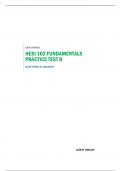 HESI 102 FUNDAMENTALS PRACTICE TEST B - QUESTIONS & ANSWERS (SCORED 98%) LATEST UPDATE