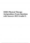 OHIO Physical Therapy Jurisprudence Exam Questions with Answers 2023 Graded A 