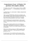 Comprehensive Exam- A&period;D Banker&vert; 151 questions&vert; with complete solutions