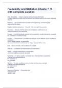 Probability and Statistics Chapter 1-9 with complete solution