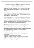 Comprehensive Exam A&period;D&period; Banker Flashcards Questions With Complete Solutions