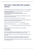Film exam 1 latest 2023 with complete solution