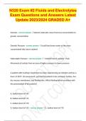 N320 Exam #2 Fluids and Electrolytes Exam Questions and Answers Latest Update 2023/2024 GRADED A+