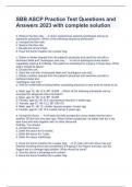 SBB ASCP Practice Test Questions and Answers 2023 with complete solution