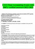 C213 Final Accounting Exam with 100% verified answers 2022-2023