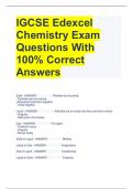 IGCSE Edexcel Chemistry Exam Questions With 100% Correct Answers