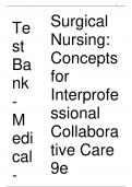 Test bank for medical surgical nursing concepts for interproffessional collaborative care 