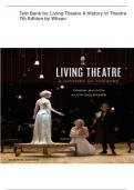 Test Bank for Living Theatre A History of Theatr