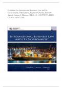 Test Bank for International Business Law and Its