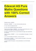 Edexcel AS Pure Maths Questions with 100% Correct Answers