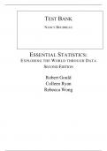 Essential Statistics, 2e Robert Gould, Colleen Ryan, Rebecca Wong (Solution Manual with Test Bank)	