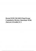 Drexel NUR 550 2023 Final Exam Cumulative Review Questions With Answers &lpar;Graded A&plus;&rpar;