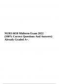 NURS 6650 Midterm Exam 2022 (100% Correct Questions And Answers) Already Graded A+