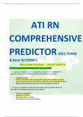 ATI COMPREHENSIVE PREDICTOR REAL EXAM 2023/2024 UPDATE