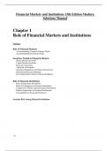 Solution Manual for Financial Markets and Institutions 13th Edition Madura  / All Chapters 1 - 26 / Full Complete 2023