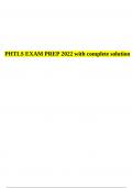 PHTLS EXAM PREPARATIONS  AND SOLUTIONS