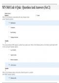 MN 568 Unit 4 Quiz &ndash; Question And Answers &lpar;Set 2&rpar;