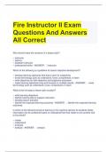 Fire Instructor II Exam Questions And Answers All Correct 