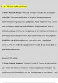 PTA Ohio Law and Rules Exam Questions and Answers &lpar;2022&sol;2023&rpar; &lpar;Verified Answers&rpar;