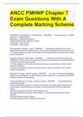 ANCC PMHNP Chapter 7 Exam Questions With A Complete Marking Scheme 