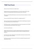TKM Final Exam 2023 with 100&percnt; correct answers