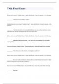 TKM Final Exam 2023 with 100&percnt; correct answers