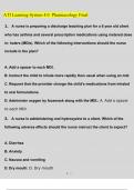 ATI Learning System 4&period;0 Pharmacology Final Exam Questions and Answers &lpar;2022&sol;2023&rpar; &lpar;Verified Answers&rpar;