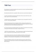 TKM Test exam 2023 with 100&percnt; correct answers