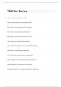 TKM Test Review exam 2023 with 100&percnt; correct answers