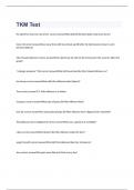 TKM Test exam 2023 with 100&percnt; correct answers