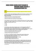 HESI MED SURG EXIT EXAM II BRAND NEW QUESTIONS AND  ANSWERS &lpar; GUARANTEED A&plus;&rpar; 2023