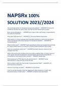 NAPSRx 100%  SOLUTION 2023//2024