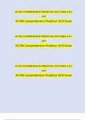 ATI RN COMPREHENSIVE PREDICTOR 2019 FORM A, B, C and ATI RN Comprehensive Predictor 2019 Exam (Verified Answers)