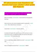 ATI advancement exam Questions and Answers best exam solution Latest update 2023 Rated A&plus;