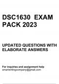 DSC1630 EXAM PACK 2023