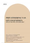 Paper Academisch Schrijven: Privatisering van gevangenissen