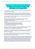 CFP Exam - General Financial Planning  Principles&comma; Professional Conduct&comma; and  Regulation New Update 2023