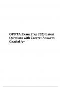 OPOTA Exam Prep Questions with Correct Answers 2023 &lpar;Already Graded A&plus;&rpar;